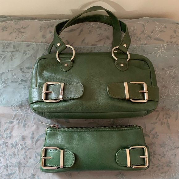 Y2K Banana Republic Leather Satchel and Pouch Set - Picture 2 of 15